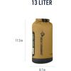 image:imageSea to Summit Big River Dry Bag HeavyDuty Dry Storage 20 Liter Surf BlueGold Brown