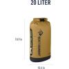 image:imageSea to Summit Big River Dry Bag HeavyDuty Dry Storage 20 Liter Surf BlueGold Brown