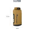 image:imageSea to Summit Big River Dry Bag HeavyDuty Dry Storage 20 Liter Surf BlueGold Brown