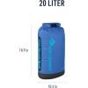 image:imageSea to Summit Big River Dry Bag HeavyDuty Dry Storage 20 Liter Surf BlueSurf Blue