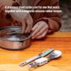 image:imageSea to Summit Detour Stainless Steel Camp Cutlery Set 1Person Knife Fork Spoon wSilicone Keeper1Person