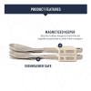 image:imageSea to Summit Detour Stainless Steel Camp Cutlery Set 1Person Knife Fork Spoon wSilicone Keeper2Person