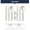 image:imageSea to Summit Detour Stainless Steel Camp Cutlery Set 1Person Knife Fork Spoon wSilicone Keeper2Person