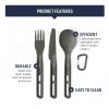 image:imageSea to Summit Frontier Ultralight Cutlery Set Long Handle Spoon and SporkFork  Spoon   Knife