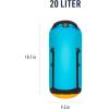 image:imageSea to Summit eVac UltraLightweight Compression Dry Bag Waterproof Dry Storage 20 Liter Atoll BlueAtoll Blue