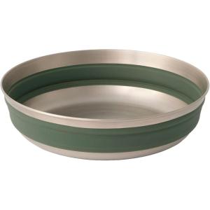 image:imageSea to Summit Detour Stainless Steel Collapsible Bowl Large 31 fl oz Beluga BlackLaurel Wreath Green