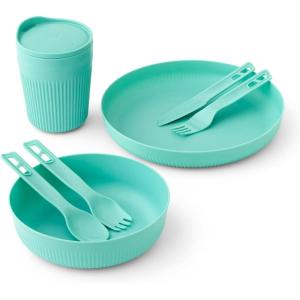 image:imageSea to Summit Passage 1Person Camping Dinnerware Set Plate Bowl Mug UtensilsAqua Sea Blue