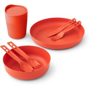 image:imageSea to Summit Passage 1Person Camping Dinnerware Set Plate Bowl Mug UtensilsSpicy Orange