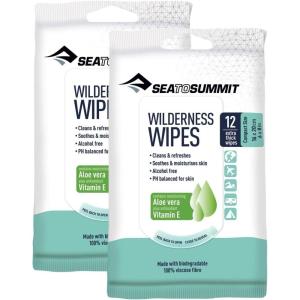image:imageSea to Summit Wilderness Wipes RinseFree Shower Wipes2pack 12 Wipes Per Pack