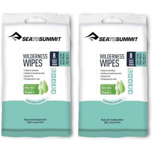 image:imageSea to Summit XL Wilderness Wipes RinseFree Body Wipes 2Pack 8 Wipes per Pack