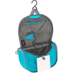 image:imageSea to Summit Small Hanging Toiletry Bag Extra Compact Travel Organizer for Minimalist Adventures HighRise GreyAtoll Blue