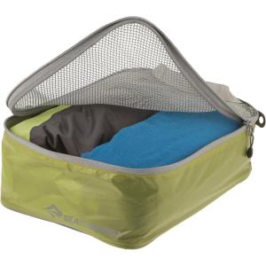 image:imageSea to Summit Travelling Light Garment Mesh Bag Packing Organizer Large HighRise GreyLime Green